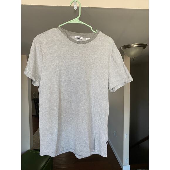 Calvin Klein mens grey/white striped "liquid touch" tee, size Medium - Picture 1 of 7